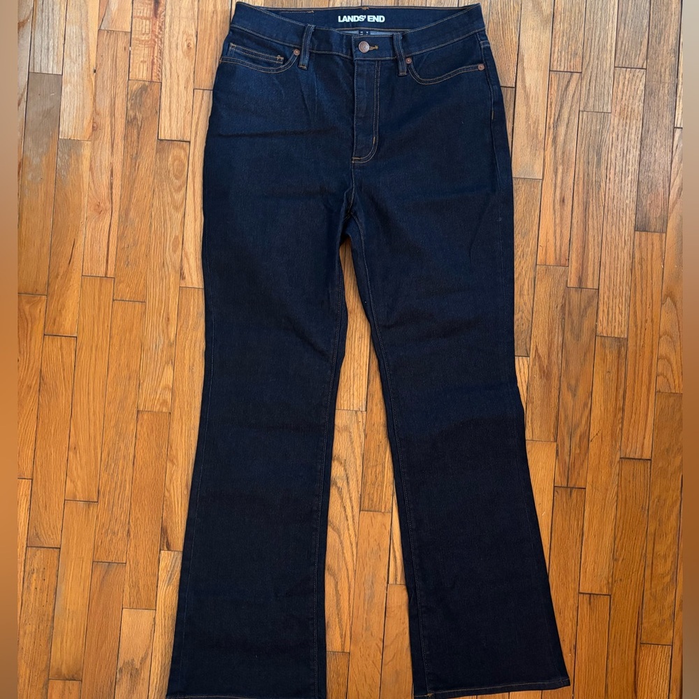🩷NWT Lands' End Women's Wide Leg Jeans Size 10